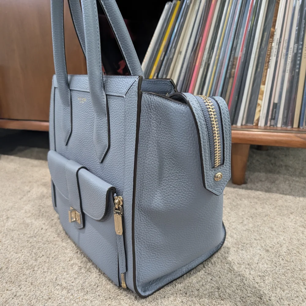 Henri Bendel Light Blue Satchel Bag - Picture 9 of 12